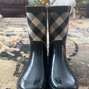 Burberry rain boots